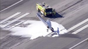 Small plane lands